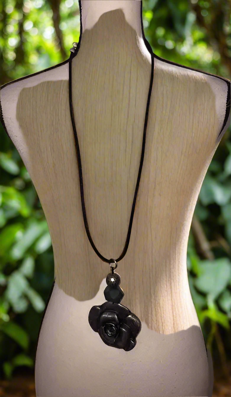 Alisha.D Artisan Rose Pendant Necklace-NMB315