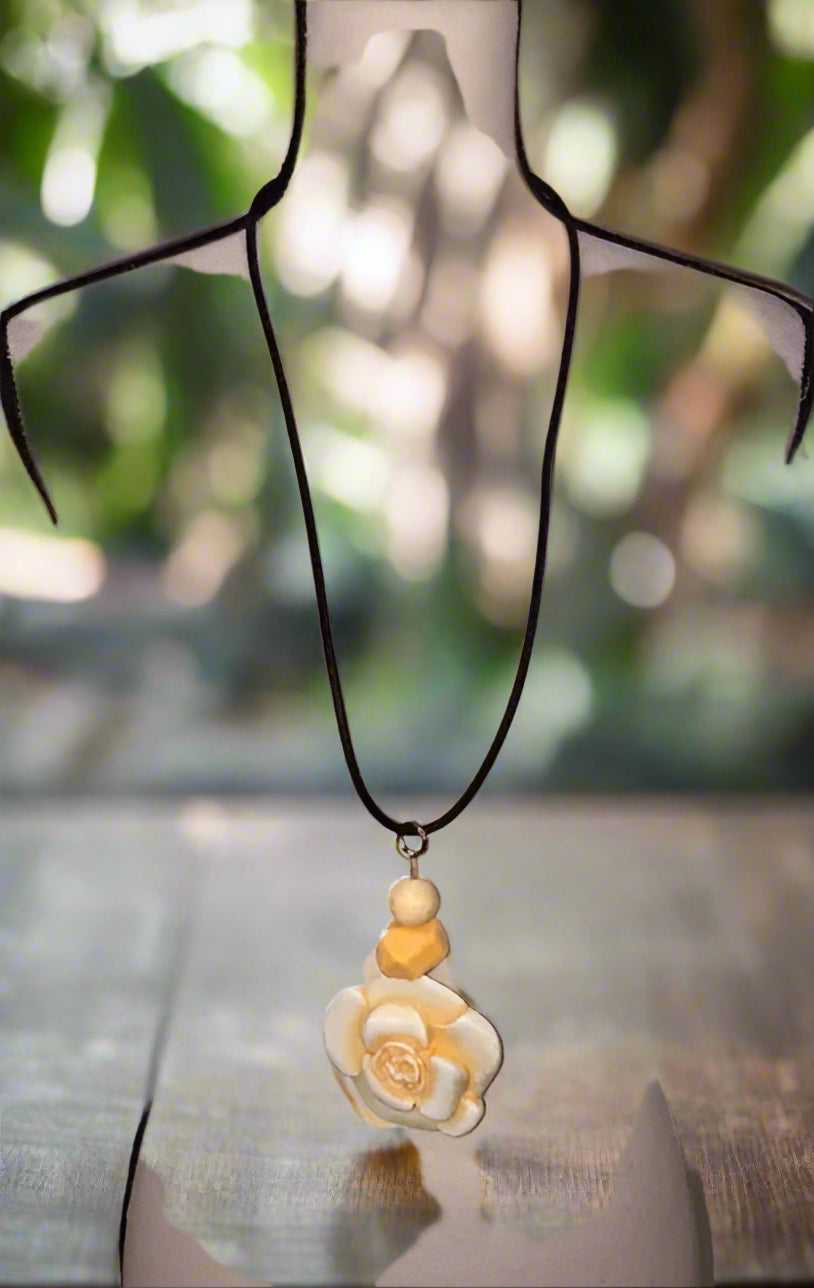 Alisha.D Artisan Rose Pendant Necklace-NMB315