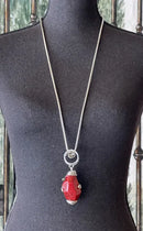 Metal Link Ruby Necklace-NKL984