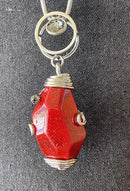 Metal Link Ruby Necklace-NKL984