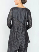 IC Collection Asymmetrical Mixed Media Tunic-IC-6634T