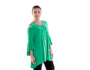 IC Collection Open Shoulder Zipper Front Tunic-IC-1094T