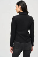 Heavy Knit Jacket With Quilted Front-JR-243213