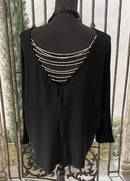 Frank Lyman Beaded Back Holiday Top-175457