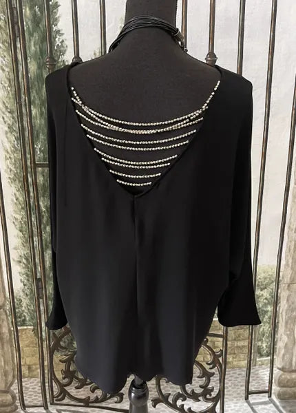 Frank Lyman Beaded Back Holiday Top-175457