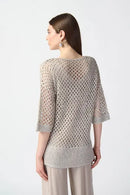 Joseph Ribkoff Open Stitch Sweater with Sequins-241922S25
