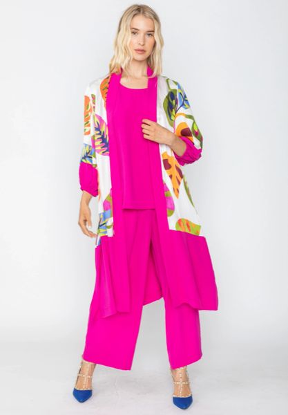 IC Collection Tropical Print Long Open Jacket-IC-5752J – Unique Apparel USA