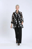 IC COLLECTION BUTTON WIRE COLLAR NEW BLOUSE-IC-3837J