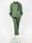 IC Collection Pintuck Pocket Flare Pant-IC-6941P