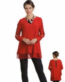 IC Collection Pearl Sleeve Tunic-IC-2011T