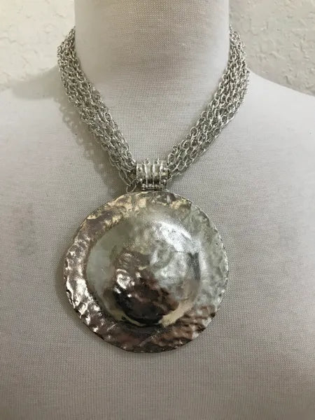 Hancrafted Silver Pendant Necklace-085N