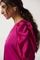 Joseph Ribkoff Puff Sleeve Satin Top-233026
