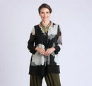 IC Collection Floral Half Zip Tunic-IC-3190T