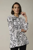 Joseph Ribkoff Expandable Zipper back Blouse-221221