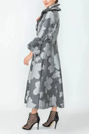 IC Collection Blossom Double Collar Long Jacket-IC-4764J