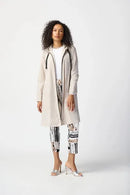 Joseph Ribkoff Memory Woven Hooded Trapeze Coat-241068
