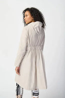 Joseph Ribkoff Memory Woven Hooded Trapeze Coat-241068