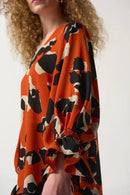 Joseph Ribkoff V-Neck Puff Sleeve Top-233201
