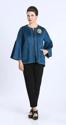 IC Collection Bell Sleeve Zip Up Jacket-IC-3131J