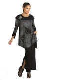 IC Collection Cowl Neck Print Tunic-IC-1296T-B