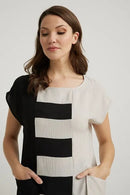 Joseph Ribkoff Contrast Detail Top-JR-222129
