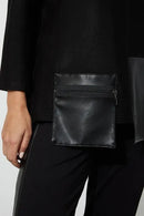 Joseph Ripkoff Faux Leather Patch Top-223025