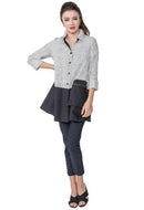 IC Collection Comfy Button Down With Zipper Pocket Blouse-IC-4281J