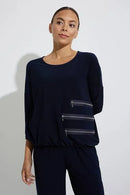 Joseph Ribkoff Zip Detail Top-222184