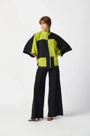 Joseph Ribkoff Silky Knit And Jacquard Boxy Jacket-241198