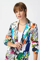 Joseph Ribkoff Abstract Print Silky Knit Blazer-JR-241302