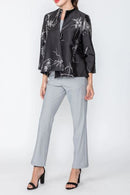 IC Collection Asymmetric Designer's Fabric Jacket-IC-4261J