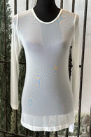 Long Sleeve Mesh Top 8454T