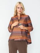 IC Collection One Button Tapestry Jacket-IC-6646J