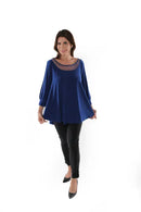 IC Collection Semi-Sheer Dressy Tunic- IC-1027T