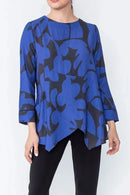 IC Collection Designer Print Back Zip Tunic-IC-5053T