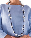 Ficklesticks Black & White Banded Necklace-N111