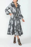 IC Collection Blossom Double Collar Long Jacket-IC-4764J