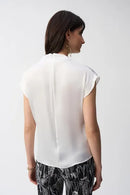 Joseph Ribkoff Satin Draped Mock Neck Top Style 251166
