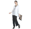 IC Collection V-Neck Front Zip Crinkle Tunic Top-IC- 9996T