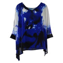 Lyman by Frank Lyman Chiffon Tunic Top With Kimono Sleeves-189187