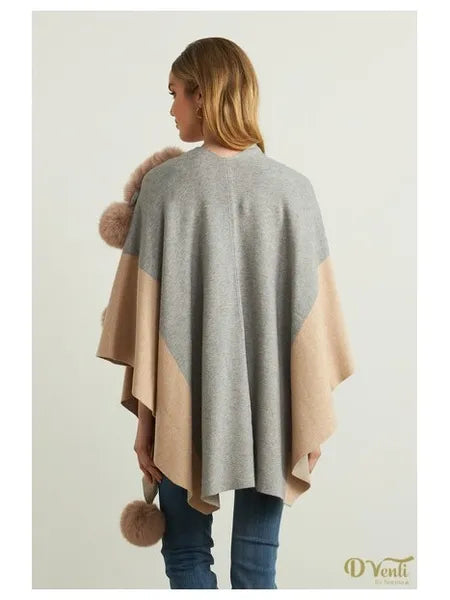 Joseph Ribkoff Faux Fur Cape Sweater Style-JR-213944