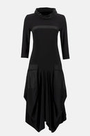 Joseph Ribkoff Cowl Neck Cocoon Dress with Pockets-233110