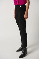 Joseph Ribkoff Bonded Silk Straight-Leg Pants-JR-233180