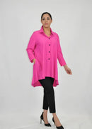 IC Collection Button Down With Back Zipper Jacket/Top-IC-3815J