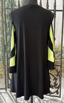 IC Collection Two Tone Open Shoulder Tunic-IC-1381T-B