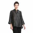 IC Collection One Button Geo Grid Motif Jacquard Jacket-IC-3104J