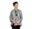 IC Collection Black & White Print Jacket-IC-3014J-W