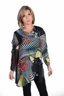 IC Collection Butterfly Cowl Neck Tunic-IC-2101T
