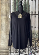 Frank Lyman Simplistic Top With Rhinestone Trim-174026