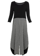 Kozan Black & White Check Jessica Dress-SP-1913-BWCHCK